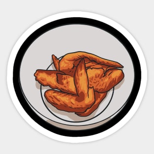 Chicken Wings In Bowl Sticker